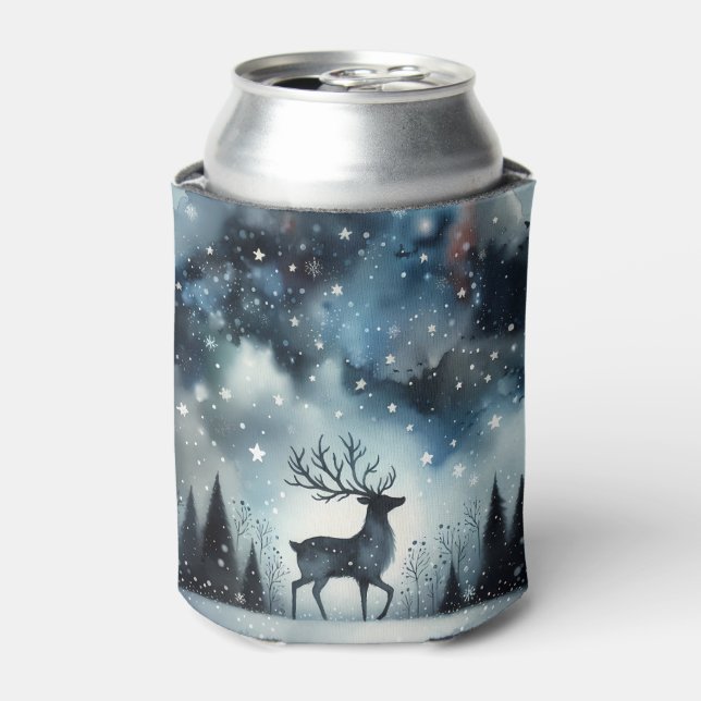 Porta-lata Starry Winter Night Deer (Can Front)