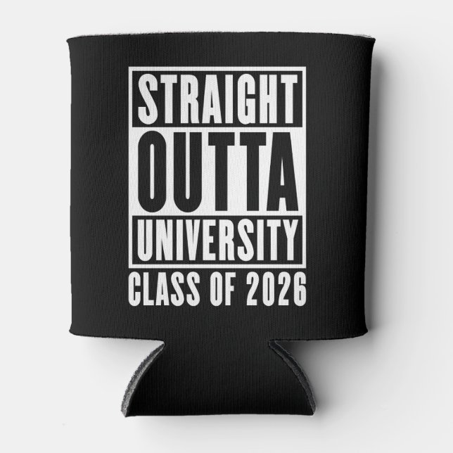 Porta-lata Straight Outta University Class of 2026 (Frente)