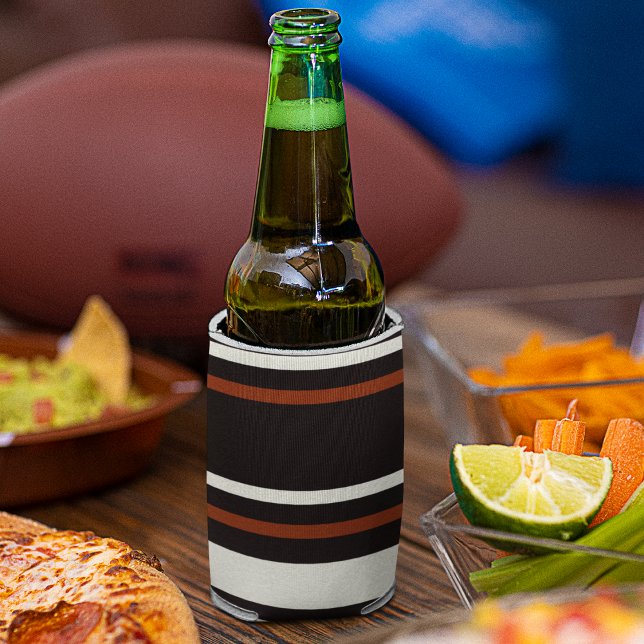 Porta-lata Stripes Castanho Escuro (can cooler)