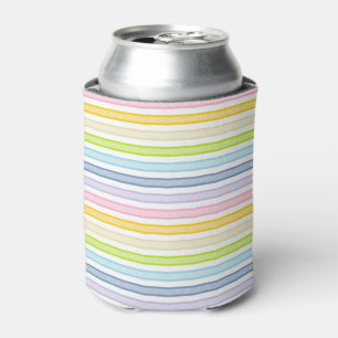 Porta-lata Stripes Descritas Pastel Arco-íris