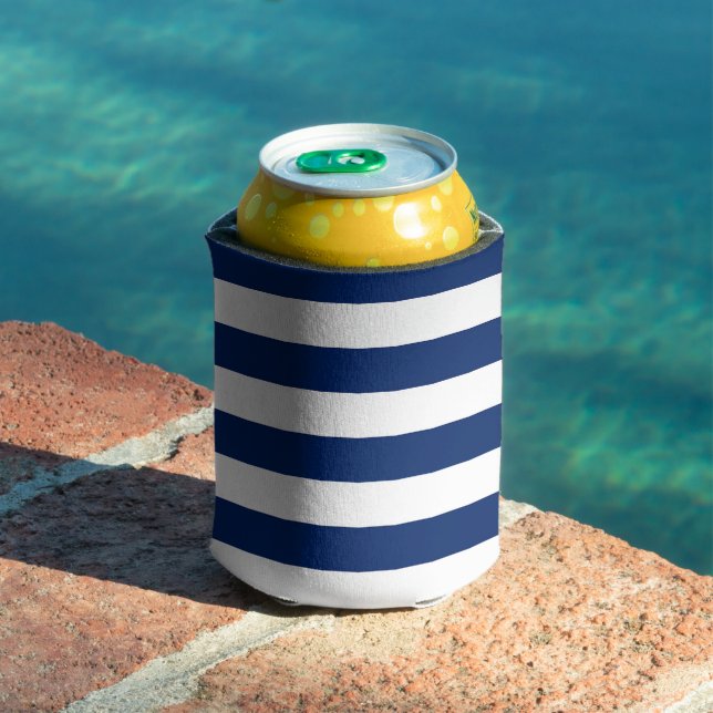 Porta-lata Strips Real Azul e Brancos (Piscina in situ)