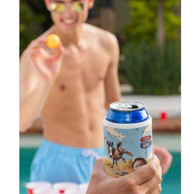 Porta-lata sua foto, chutes, arizona de atleta, burro (Criador carregado)