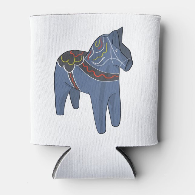 Porta-lata Suecia Dala Horse Dalecarlian Sueco (Frente)