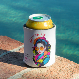 Porta-lata Suja 30 Festas de aniversário