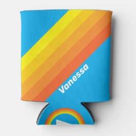 Porta-lata Sunburst Sea Stripes with Name