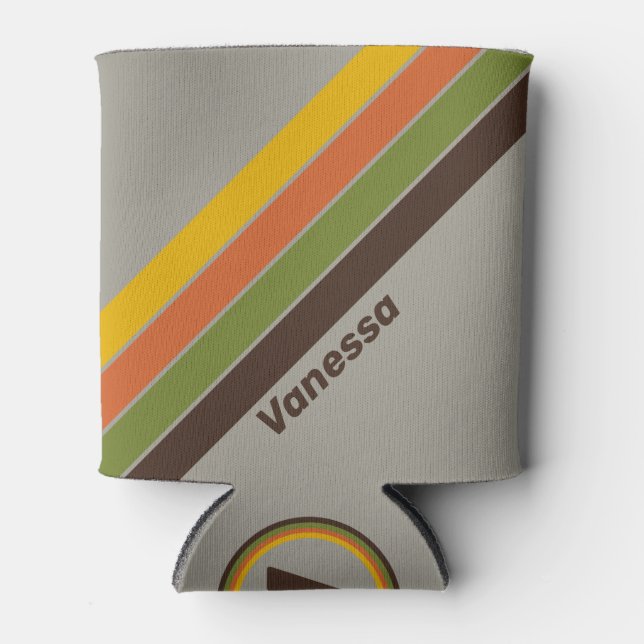 Porta-lata Sunset Clover Stripes with Name (Frente)