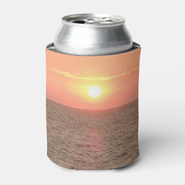Porta-lata Sunset on Sea Custom Can Cooler (Can Front)