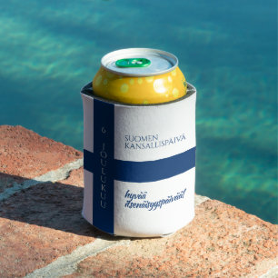 Porta-lata Suomen Kansallispäivä Bandeira do Dia Nacional da 