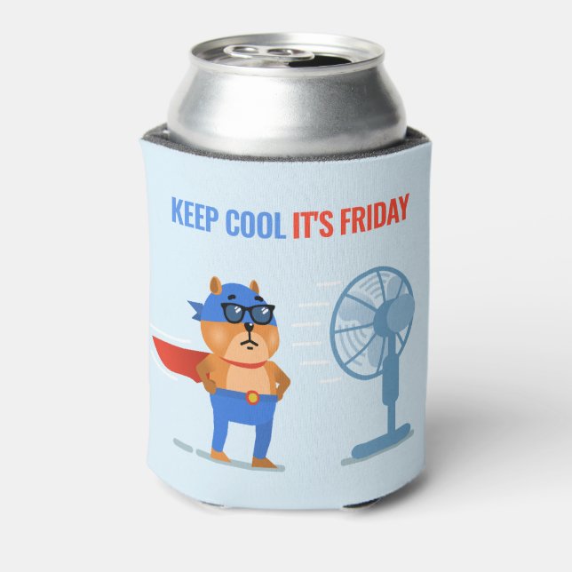 Porta-lata Super Herói Personalizado Cita Humor (Can Back)