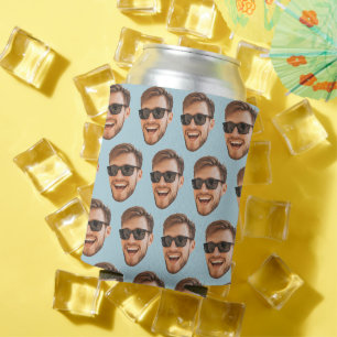 Porta-lata Suprimentos De Festas Personalizadas De Foto Azul