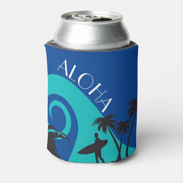 Porta-lata Surf Aloha e Palmeiras (Can Back)