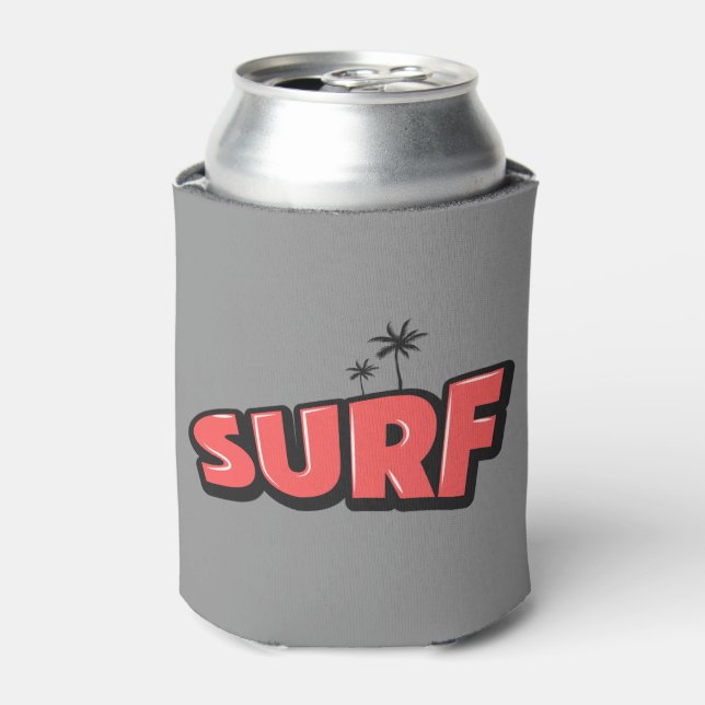 Porta-lata Surf, just surf. In red and gray (Can Front)