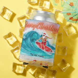 Porta-lata Surfando o Natal em julho com o PAPAI NOEL