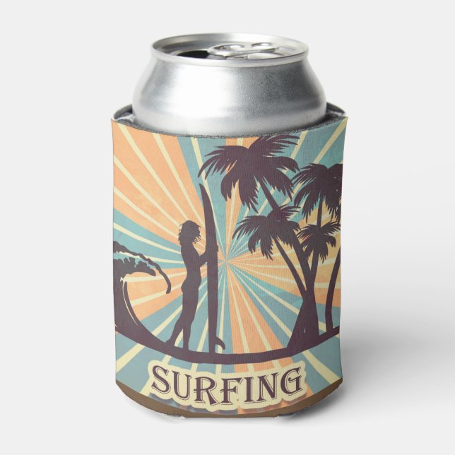 Porta-lata Surfer Girl Can Cooler (Can Front)