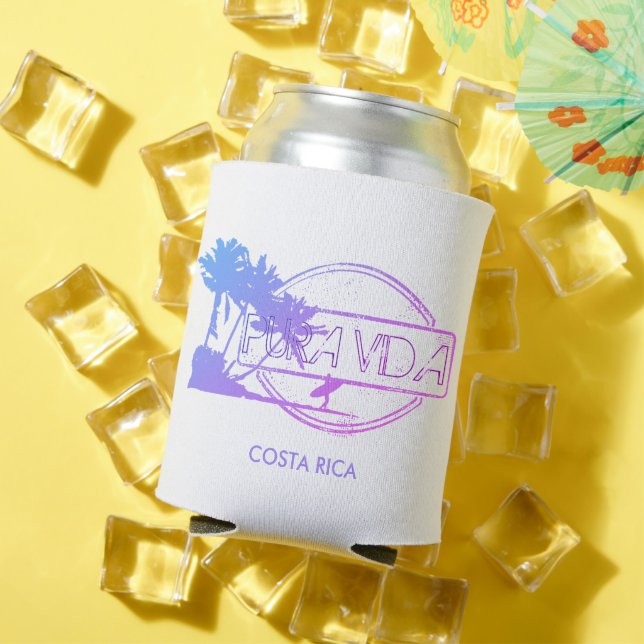 Porta-lata Surfer Pura Vida na Costa Rica (Verão in situ)