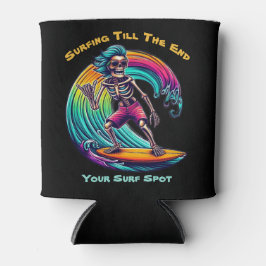 Porta-lata Surfista De Esqueleto Andando Uma Onda