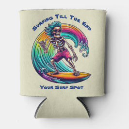Porta-lata Surfista De Esqueleto Andando Uma Onda
