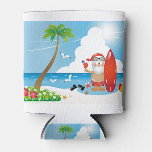 Porta-lata surfista santa claus