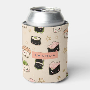 Porta-lata Sushi Personalizado Adorável e Padrão de Molho de 