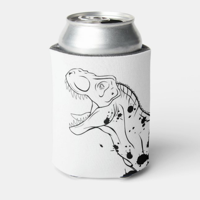 Porta-lata T-Rex (preto e branco) (Can Back)