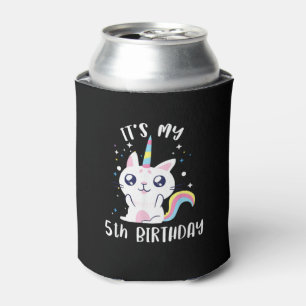 Porta-lata T-Shirt Caticorn Kawaii Gato Unicórnio Idade 5