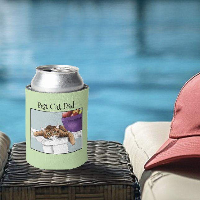 Porta-lata TabbyCat Laranja dia de os pais (Criador carregado)