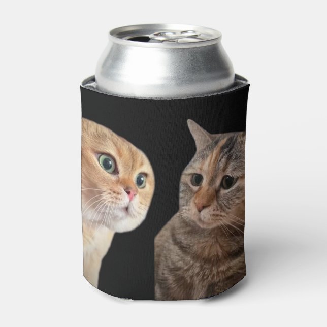 Porta-lata Talk Cats Meming Double Sided Black (Can Front)