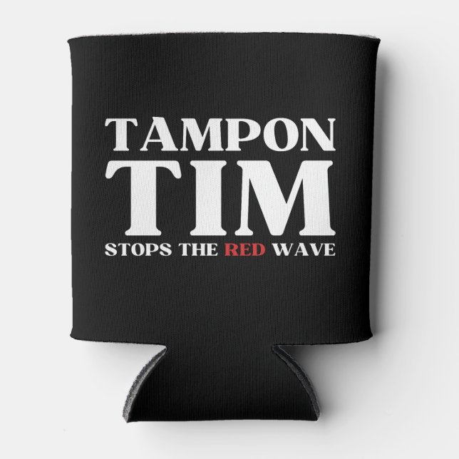Porta-lata Tampon Tim Will Pára A Onda Vermelha-Tim Walz 2024 (Frente)