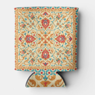 Porta-lata tapete oriental, padrão ornamental floral.