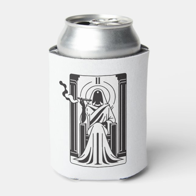 Porta-lata Tarot Alta Sacerdotisa Fumando Maconha  (Can Front)
