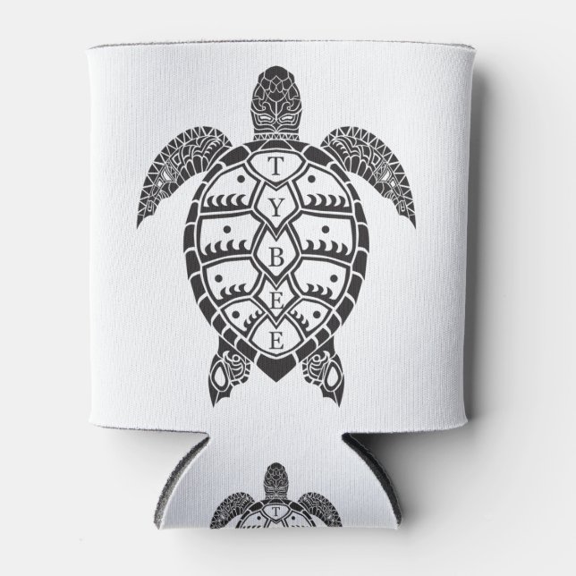 Porta-lata tartaruga-negra típica (Frente)