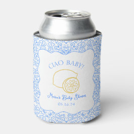 Porta-lata Tchau, bebê! Chá de fraldas italiano Lemon Blue