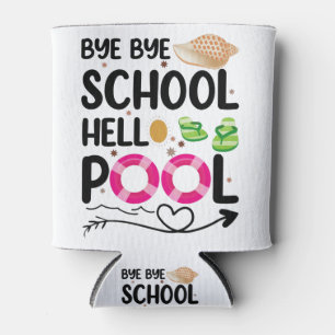 Porta-lata Tchau Tchau Escola Olá Piscina Último Dia De Aula