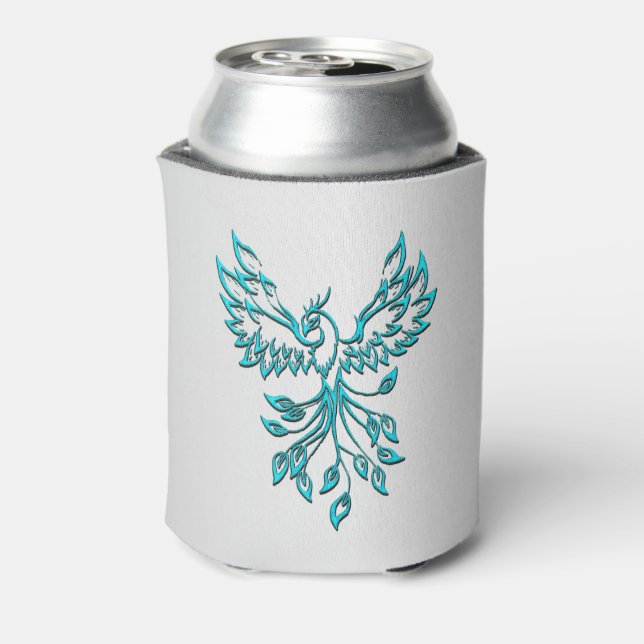 Porta-lata Teal Blue Phoenix nasce em prata (Can Back)
