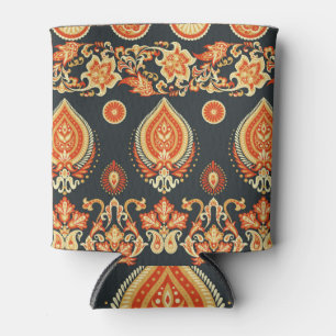 Porta-lata Tecido Étnico Paisley Oriental