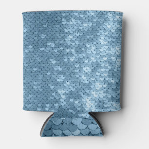 Porta-lata Tecido Sequin: Shimmer Azul Céu.
