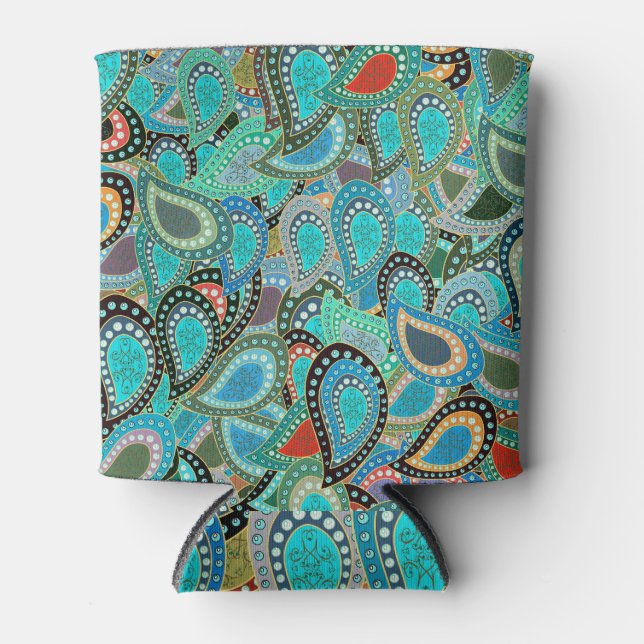 Porta-lata Tecido ultrafashionável: Motif sem costura abstrat (Frente)