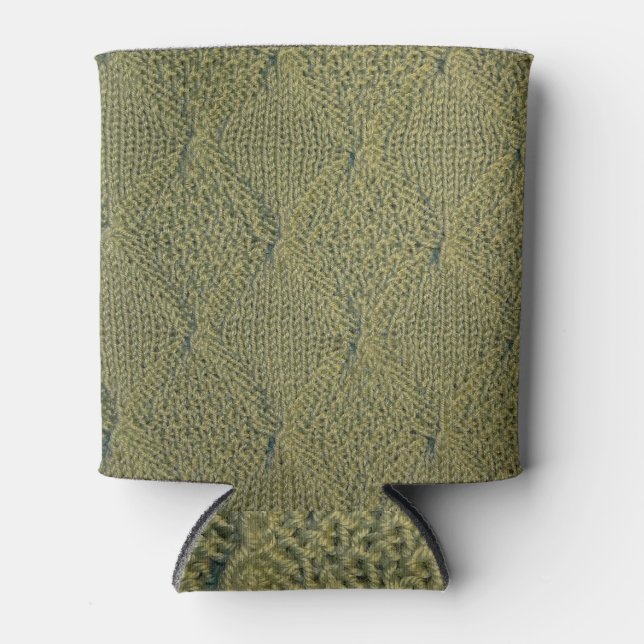 Porta-lata Tecido verde: textura aproximada (Frente)