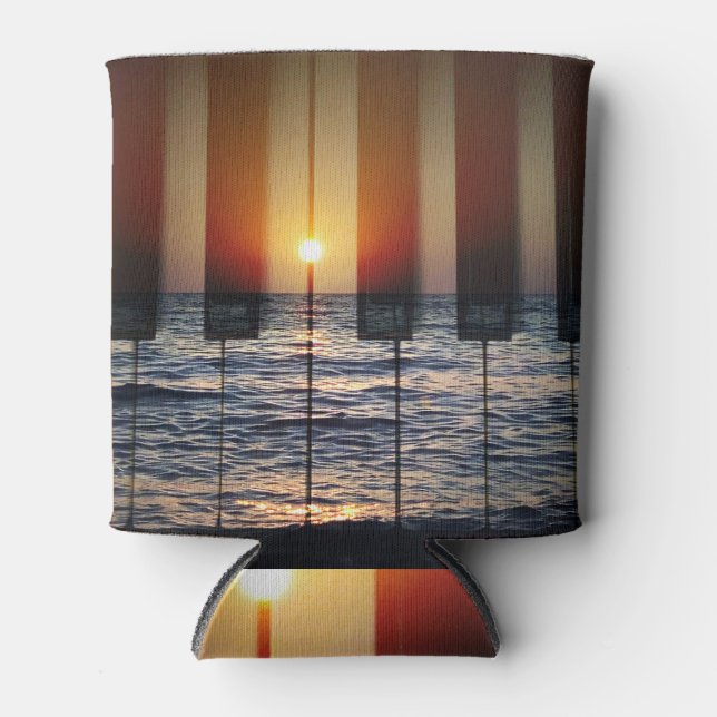 Porta-lata Teclado para Piano Sunset: Romance na Ilha Grega (Frente)
