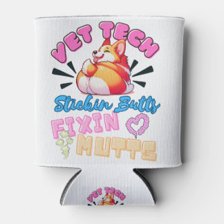 Porta-lata tecnologia de vet, técnico veterinário, engraçado,