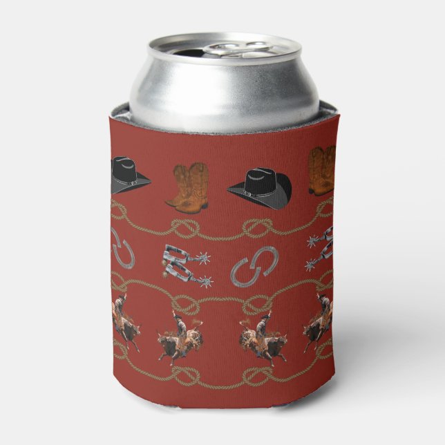 Porta-lata Tema de Cowboy Ocidental (Can Front)