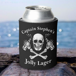 Porta-lata Tema Personalizado de Pirata de Cerveja do Capitã