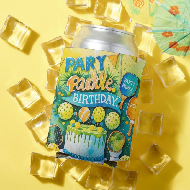 Porta-lata Temas Pickleball Birthday (Verão in situ)