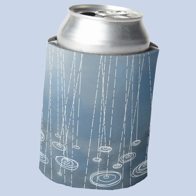 Porta-lata Tempestade de chuva azul (Rainy weather blue can cooler)