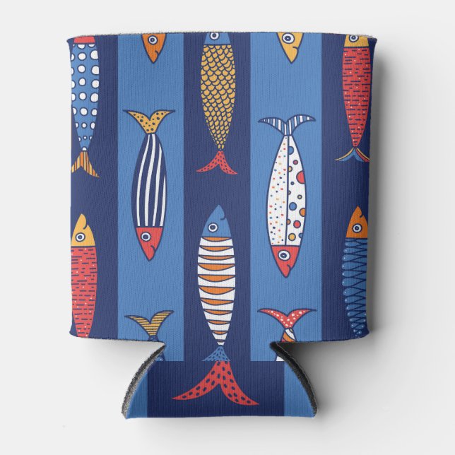 Porta-lata Tempo de Reprodução Aquático: Fantasia de Peixes p (Frente)