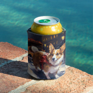 Porta-lata Temporada Festiva de Natal do Corgi