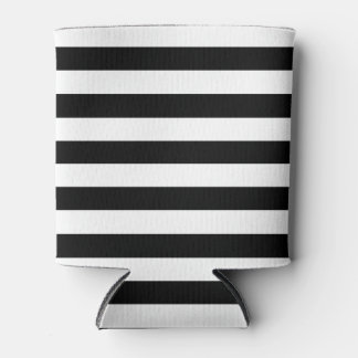 Porta-lata Tendy Black and White Wide Horizontal Stripes