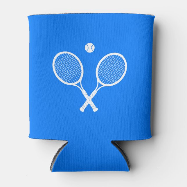 Porta-lata Tênis Rackets e Ball Party Blue (Frente)