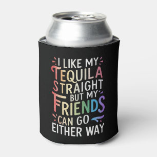 Porta-lata Tequila Amigos Heterossexuais Vão de Qualquer Mane
