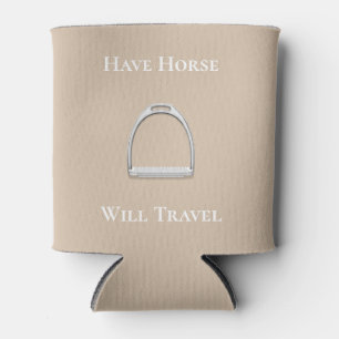 Porta-lata "Ter Cavalo Vai Viagem", Beige Equestre